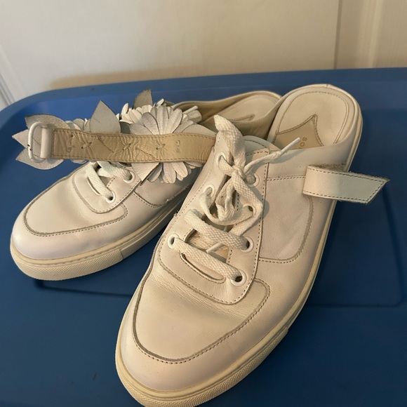 Sophia Webster Leather White Floral Sneakers - Picture 5 of 8